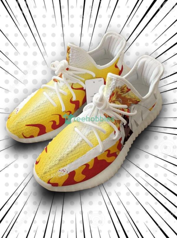 Kyojuro Rengoku Custom Kimetsu No Yaiba Anime Yeezy Shoes For Fans Product Photo 1