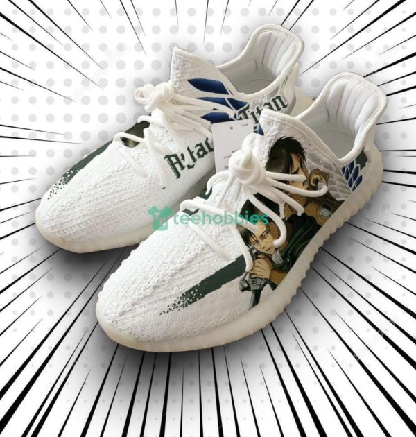 Levi x Eren Custom Attack on Titan Anime Yeezy Shoes For Fans Product Photo 1