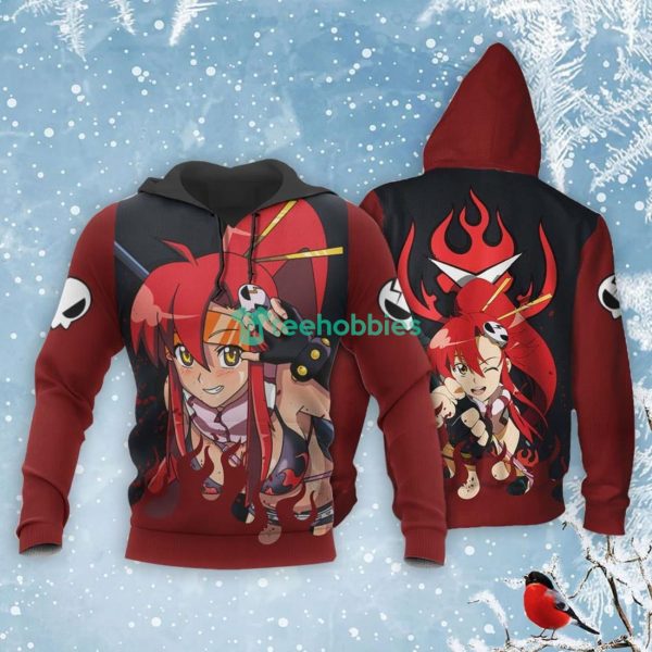 Littner Yoko All Over Printed 3D Shirt Custom Tengen Toppa Gurren Lagann Anime Fans Product Photo 3