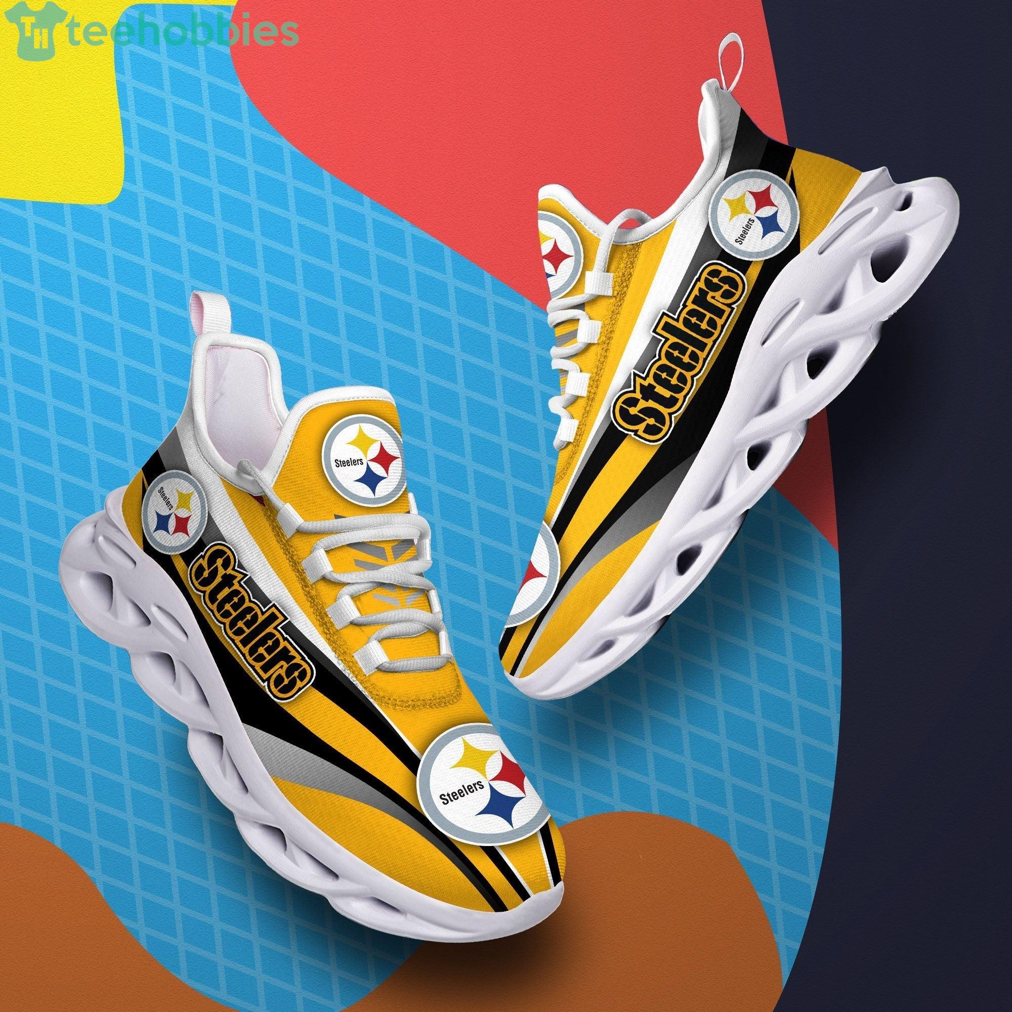 Pittsburgh Steelers NFL Clunky Sneakers Max Soul Shoes - Growkoc