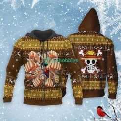 Luffy Gomu Gomu Ugly Sweater Xmas One Piece Anime Fans All Over Printed 3D Shirt Product Photo 2