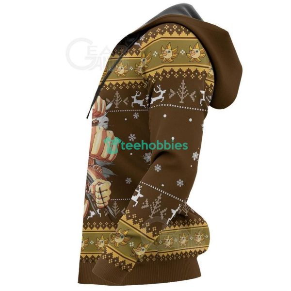 Luffy Gomu Gomu Ugly Sweater Xmas One Piece Anime Fans All Over Printed 3D Shirt Product Photo 5