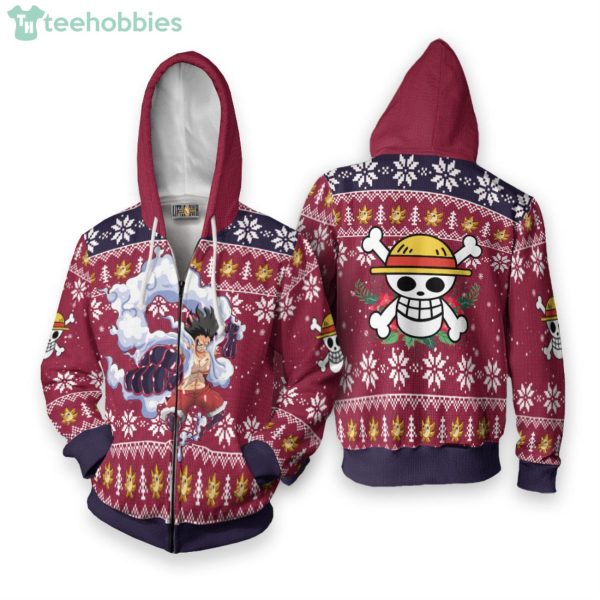Luffy Snake Man One Piece Custom Anime Fans Ugly Christmas Sweater Hoodie Product Photo 2