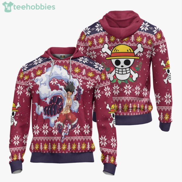 Luffy Snake Man One Piece Custom Anime Fans Ugly Christmas Sweater Hoodie Product Photo 3
