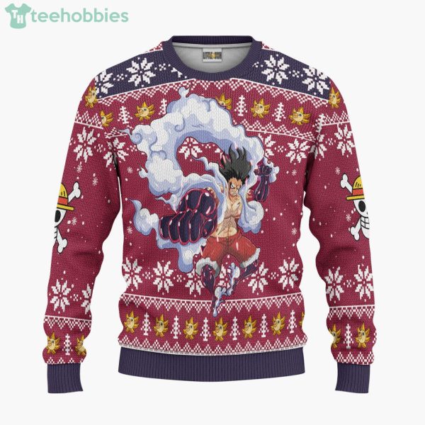 Luffy Snake Man One Piece Custom Anime Fans Ugly Christmas Sweater Hoodie Product Photo 1