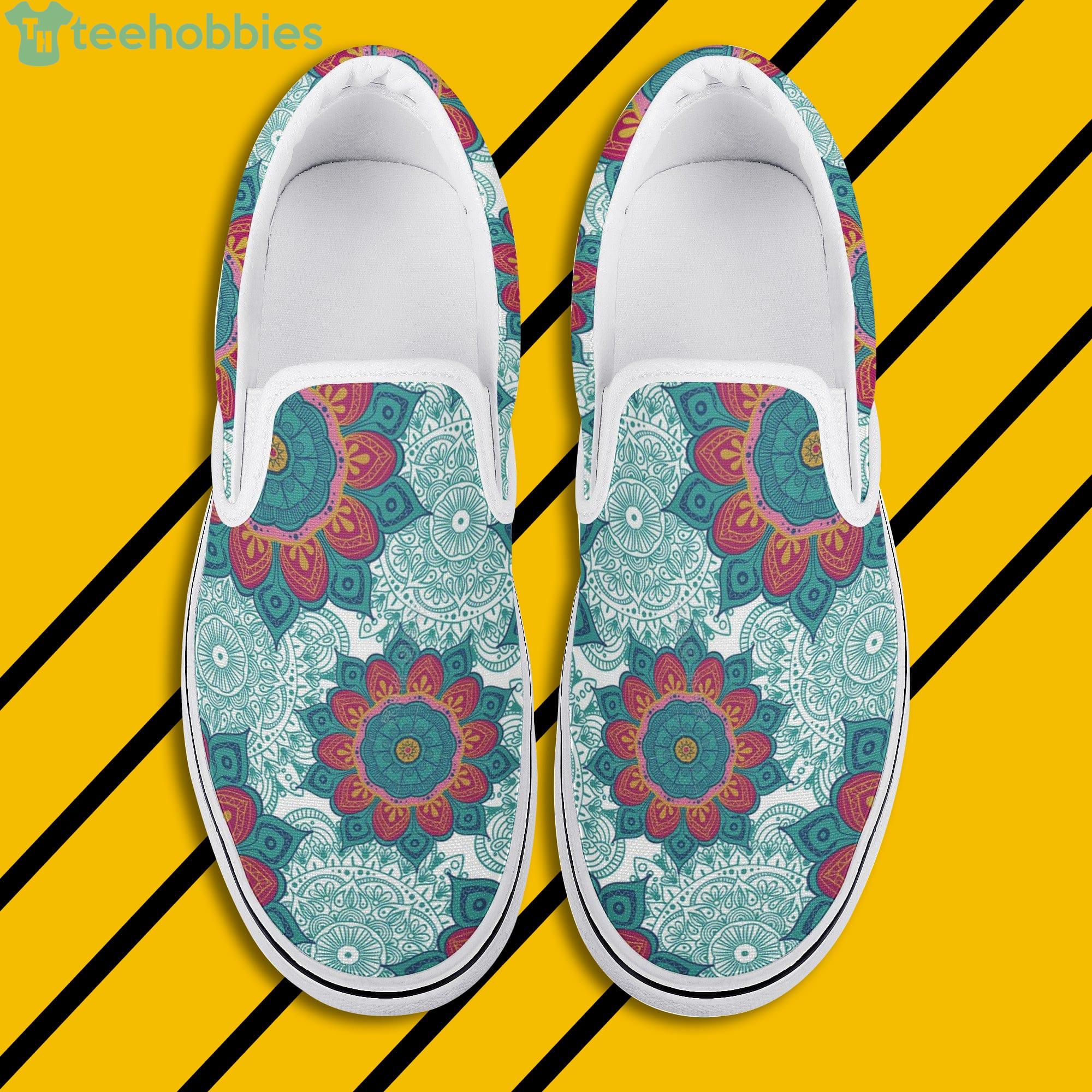 Mandala Blue Slip On Shoes For Men And Women Product Photo 1