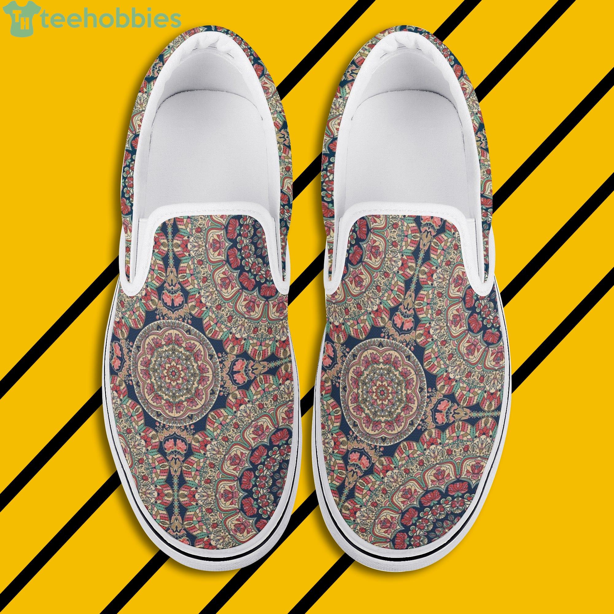 Mandala Pattern Full Print Slip On Shoes For Men And Women Product Photo 1