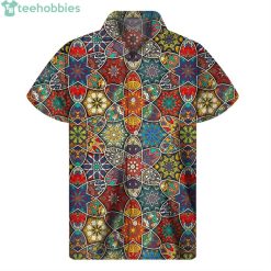 Mandala Star Bohemian Pattern Print Short Sleeve Hawaiian Shirtproduct photo 2