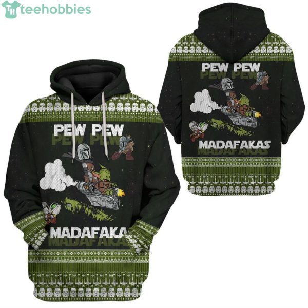 Mando And Baby Star War Knitting Pattern All Over Print 3D Hoodieproduct photo 2