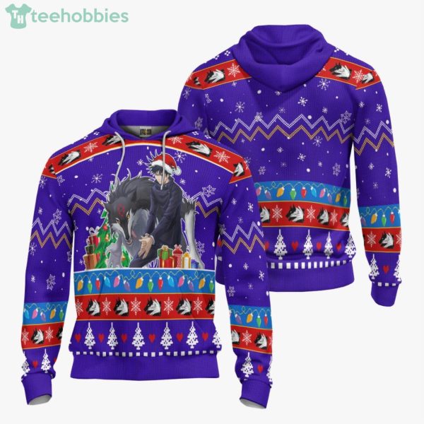 Megumi Fushiguro Custom Jujutsu Kaisen Anime Fans Ugly Christmas Sweater Hoodie Product Photo 3