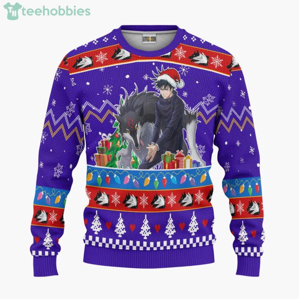 Megumi Fushiguro Custom Jujutsu Kaisen Anime Fans Ugly Christmas Sweater Hoodie Product Photo 1