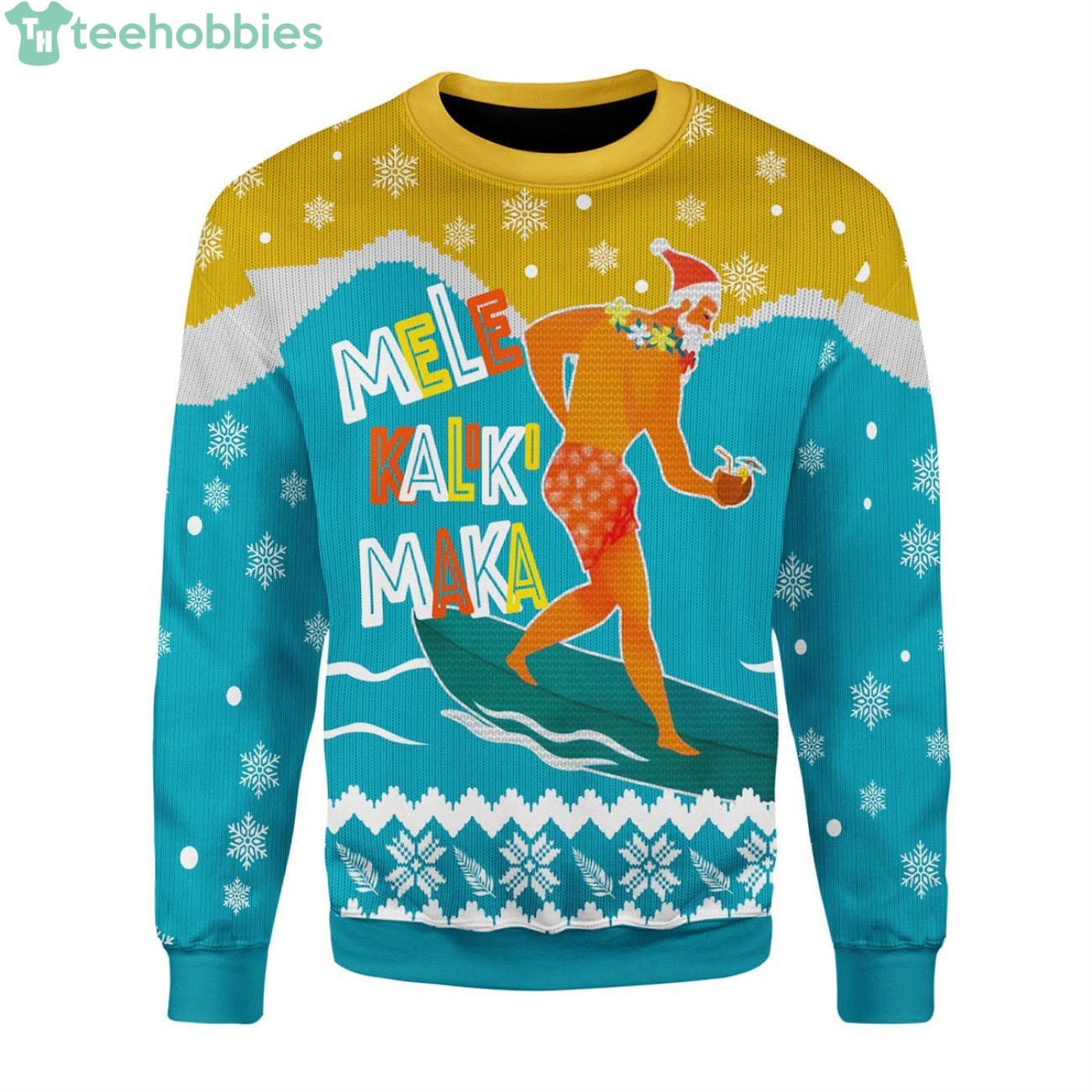 Surfing ugly sale christmas sweater