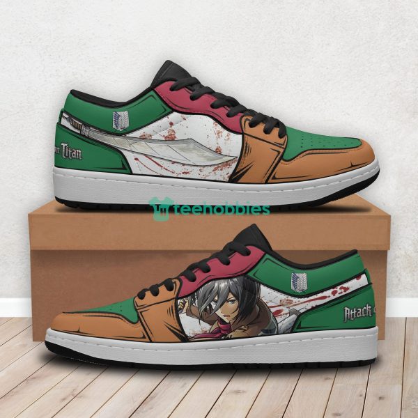 Mikasa Ackerman Anime Custom Attack On Titan Air Jordan Low Top Shoesproduct photo 2
