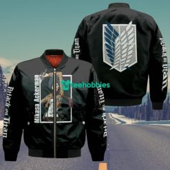 Mikasa Ackerman Black All Over Printed 3D Shirt Attack On Titan Anime Fans image Mikasa Ackerman Black All Over Printed 3D Shirt Attack On Titan Anime Fans Product Photo 4