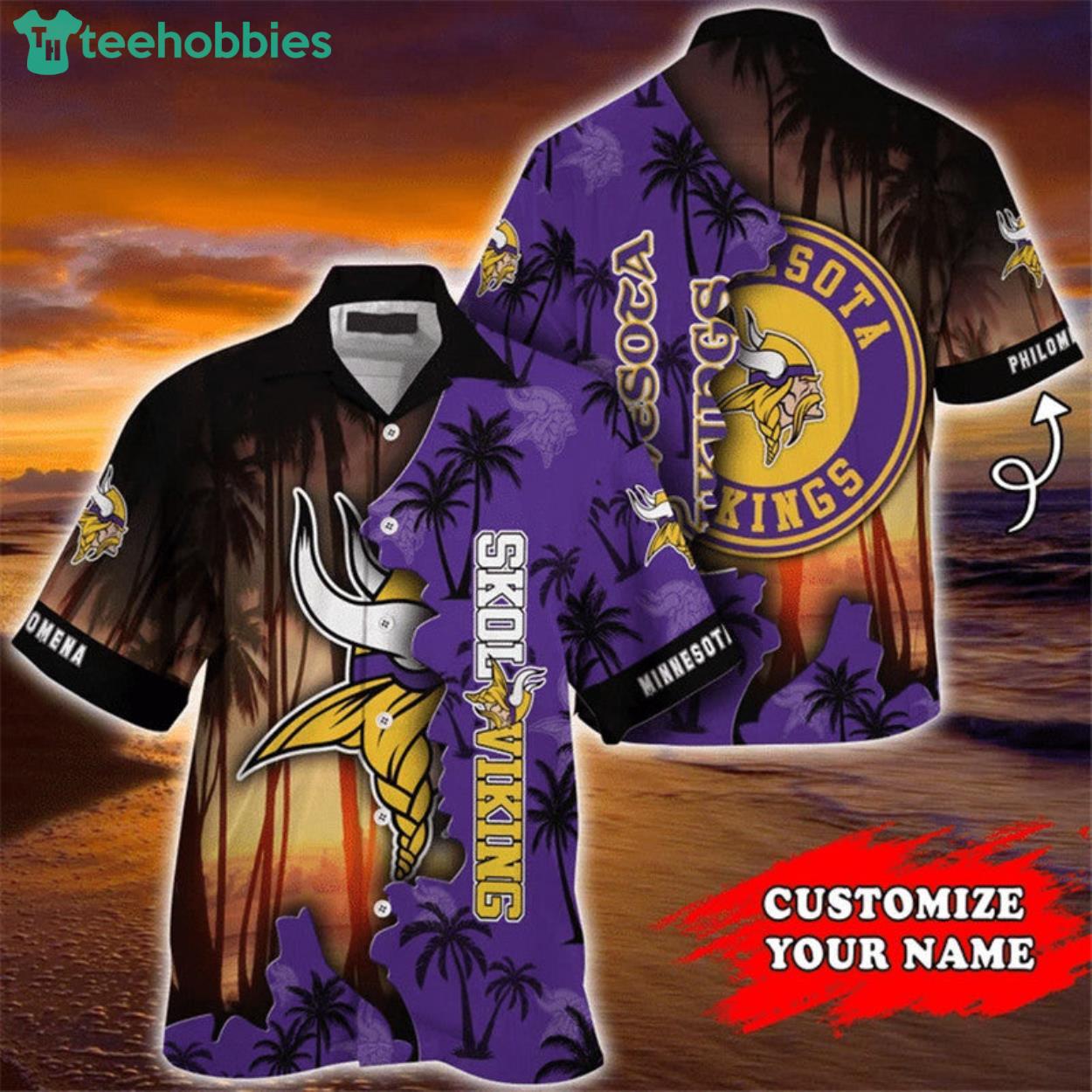 Minnesota Vikings Hawaiian Custom Name For Fans Product Photo 1