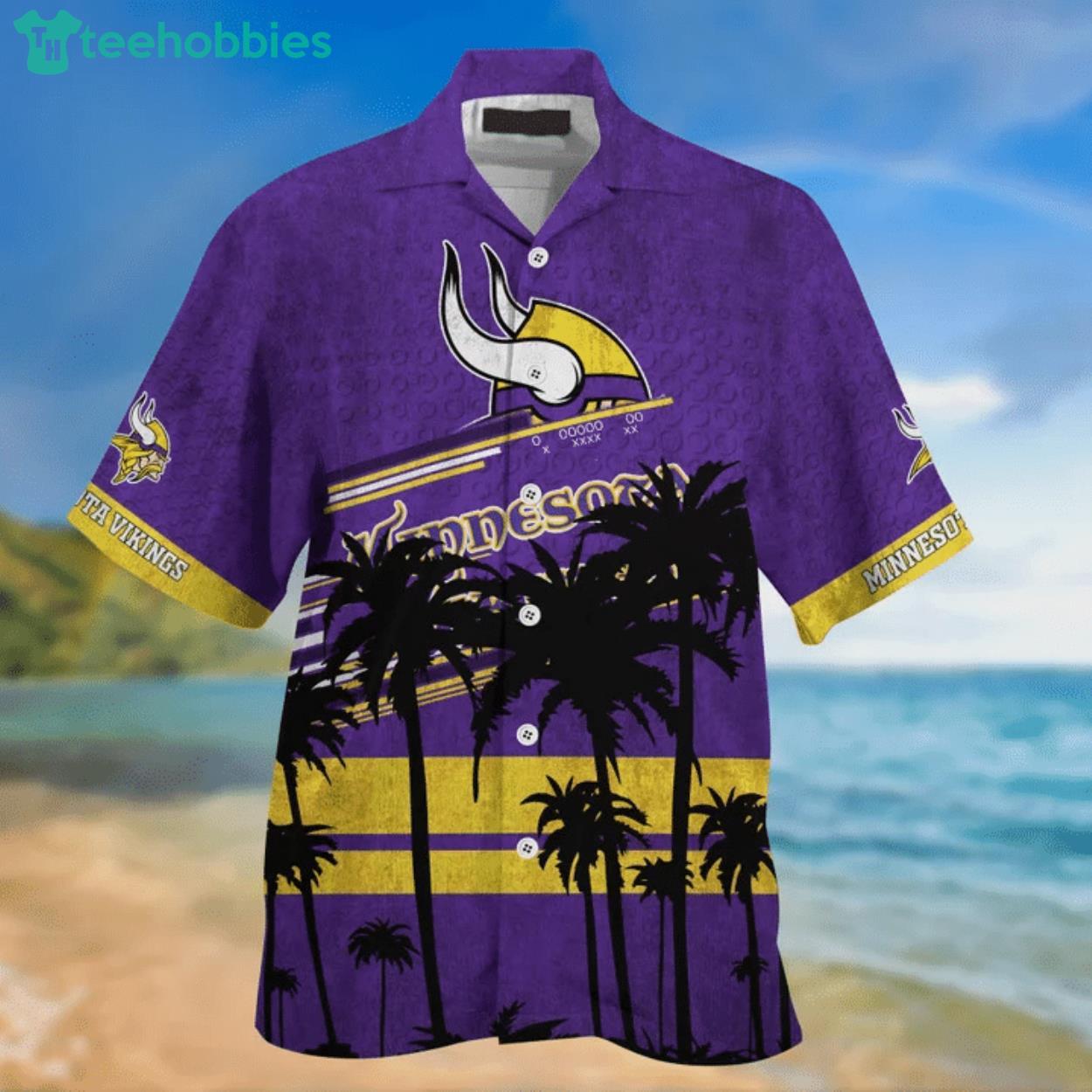 Minnesota Vikings Hawaiian Shirt For Fans image Minnesota Vikings Hawaiian Shirt For Fans Product Photo 2