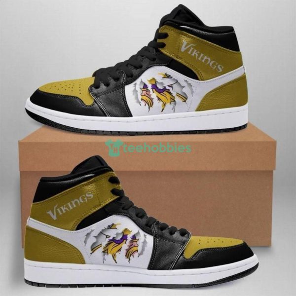 Minnesota Vikings Team Team Air Jordan Hightop Shoes Product Photo 1