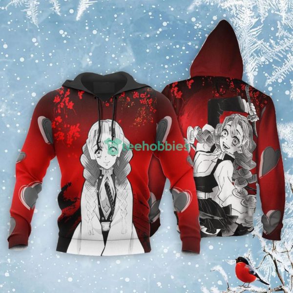 Mitsuri Kanroji All Over Printed 3D Shirt Custom Kimetsu Anime Fans Japan Art Product Photo 3