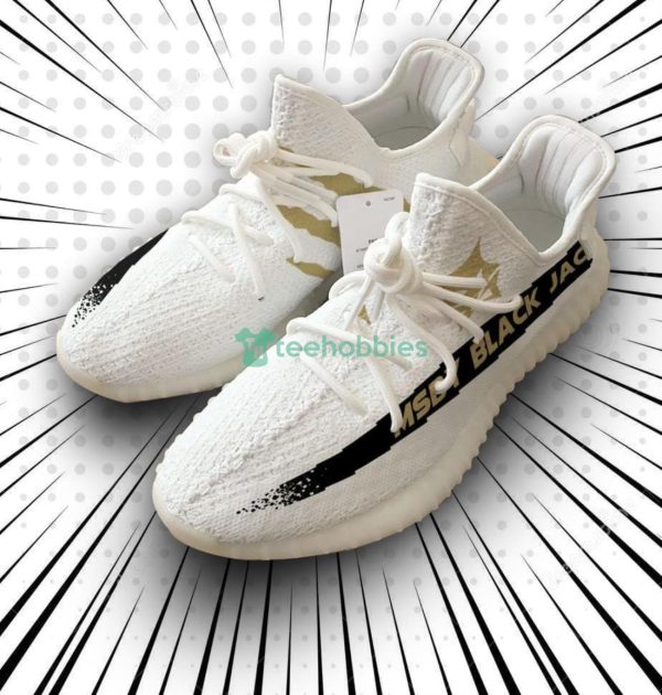 MSBY Black Jackal Custom Haikyuu Anime White Yeezy Shoes For Fans Product Photo 1