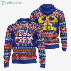 My Hero Academia Custom All Might Ugly Christmas Sweater Hoodie Product Photo 3