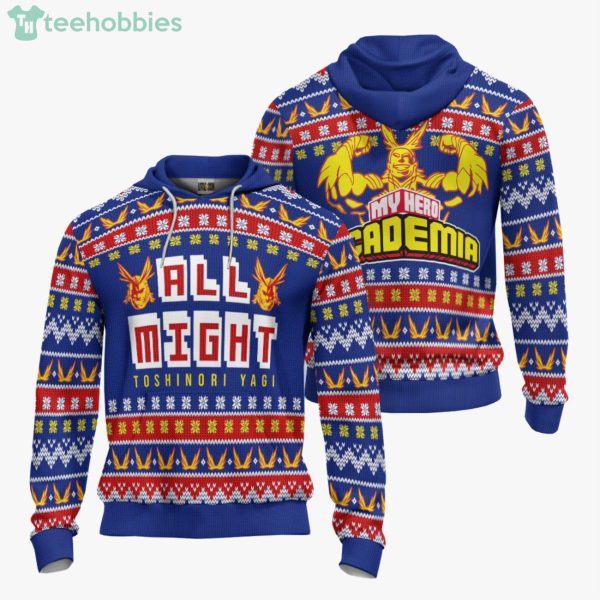 My Hero Academia Custom All Might Ugly Christmas Sweater Hoodie Product Photo 3