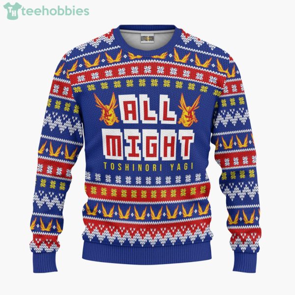 My Hero Academia Custom All Might Ugly Christmas Sweater Hoodie Product Photo 1