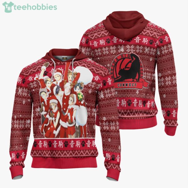 Nekoma High Haikyuu Anime Fans Ugly Christmas Sweater Hoodie Product Photo 3