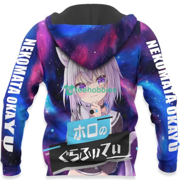 Nekomata Okayu All Over Printed 3D Shirt Holo Graffiti Custom Anime Fans Product Photo 5