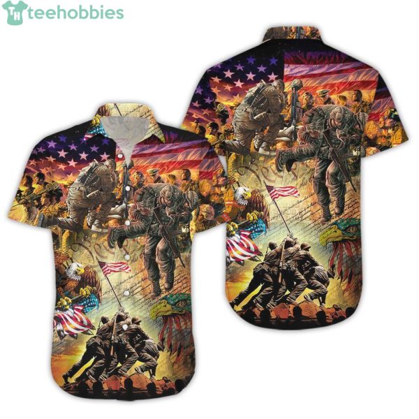New Army Shirt Soldier In World War Memorial Day Hawaiian Shirtproduct photo 1