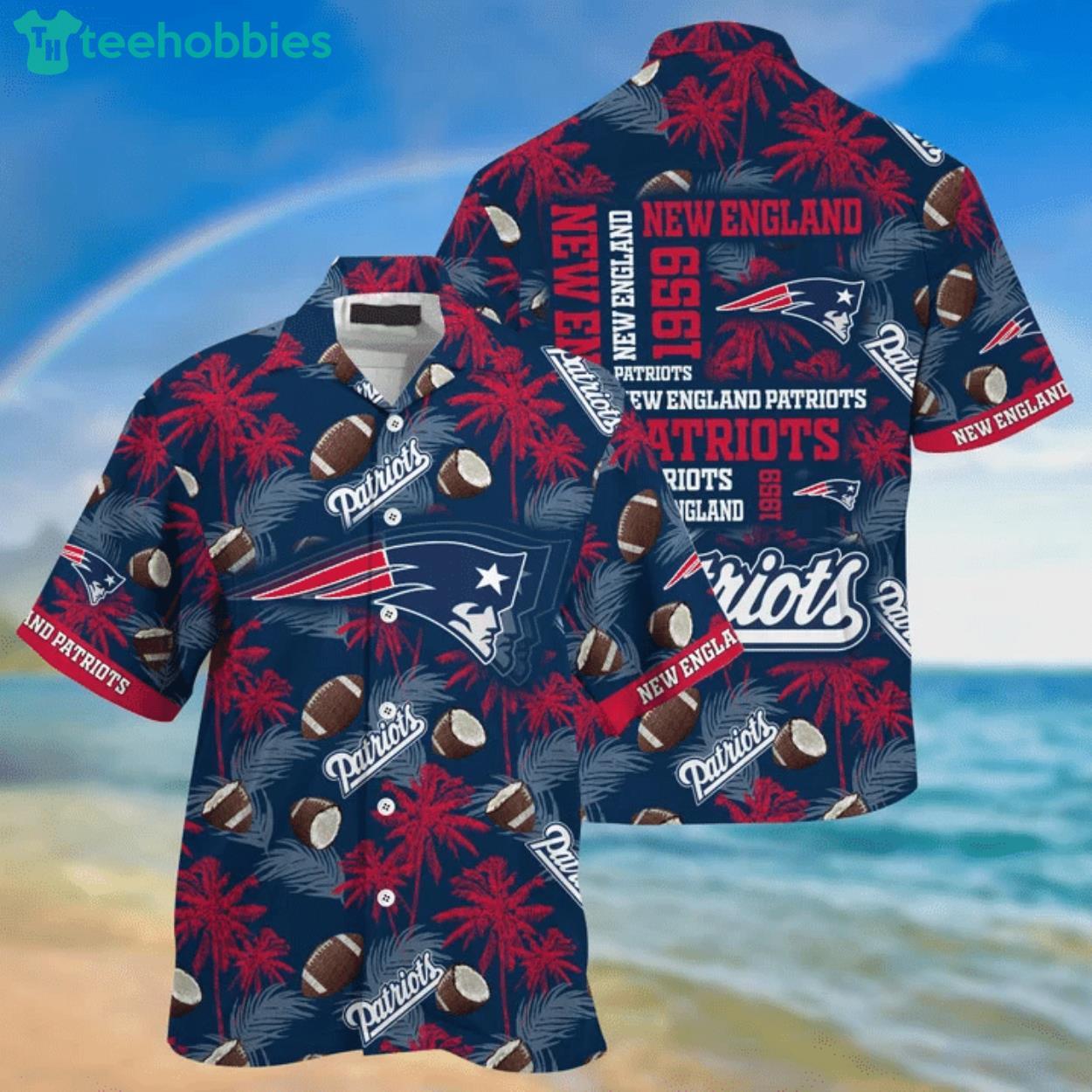 New England Patriots All Over Print Balls Hawaiian Shirt Product Photo 1