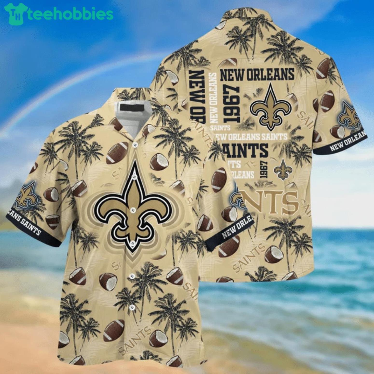 New Orleans Saints All Over Print Balls Hawaiian Shirt Product Photo 1