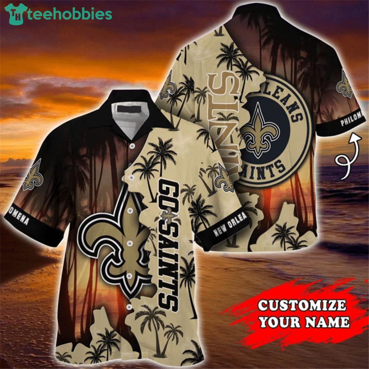 New Orleans Saints Hawaiian Custom Name For Fans Product Photo 1