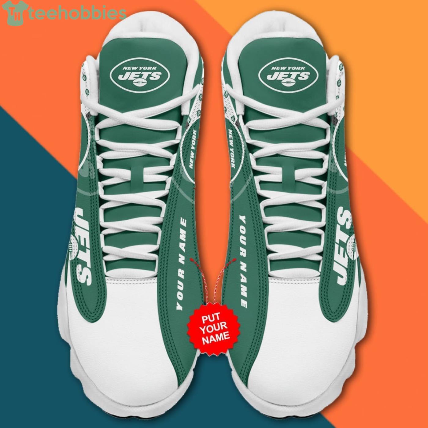 New York Jets Air Jordan 13 Sneaker Shoes image New York Jets Air Jordan 13 Sneaker Shoes Product Photo 2