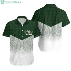 New Zealand Maori Rugby All Stars Forest Green Hawaiian Shirtproduct photo 1