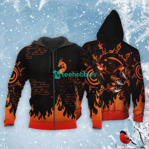 Nine-Tails Kurama Seal All Over Printed 3D Shirt Custom Anime Fans Naruto Product Photo 2