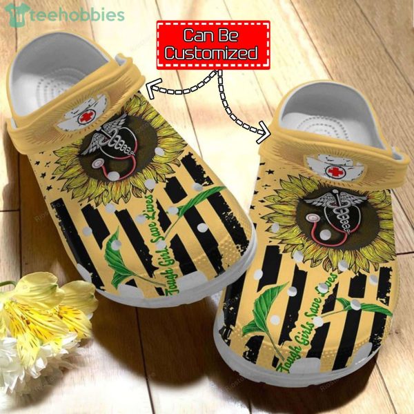 Nurse Tough Girls Save Lives Gift For Nurse Clog Shoes Product Photo 1