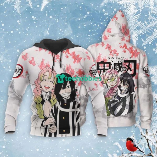 Obanai and Mitsuri All Over Printed 3D Shirt Custom Kimetsu Anime Fans Valentine's Gift Product Photo 3