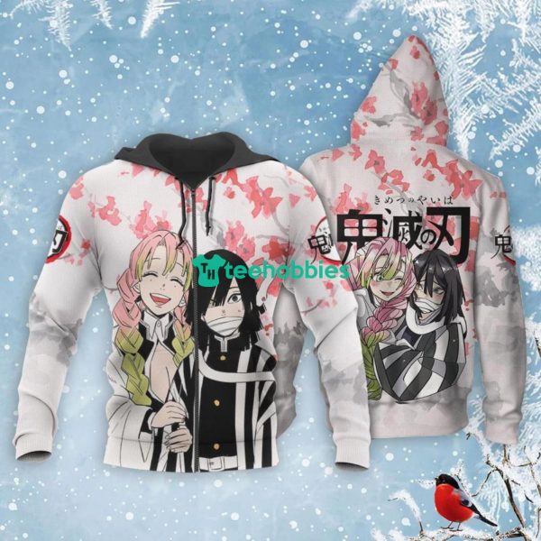 Obanai and Mitsuri All Over Printed 3D Shirt Custom Kimetsu Anime Fans Valentine's Gift Product Photo 1