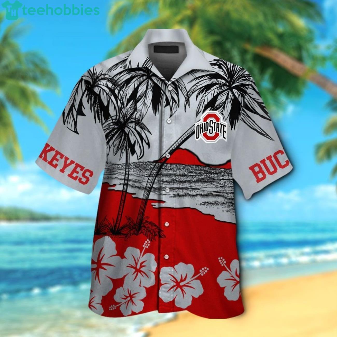 Ohio State Buckeyes Happy Summer Hawaiian Shirt Product Photo 1