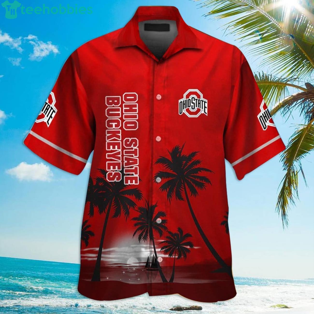 Ohio State Buckeyes Sunset Hawaiian Shirt Product Photo 1