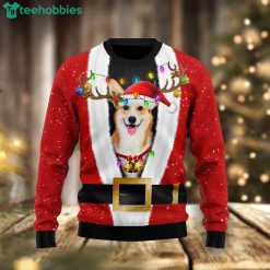 Pembroke Welsh Corgi Christmas Red Ugly Christmas Holiday Sweater Product Photo 1