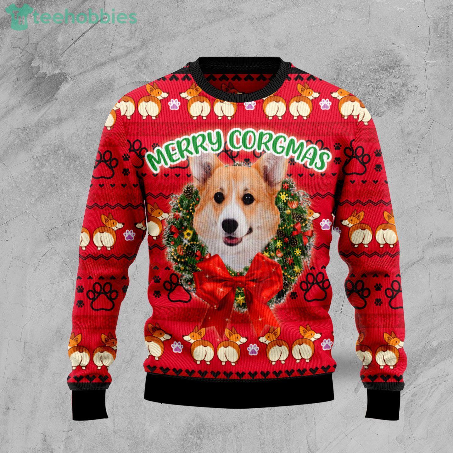 Pembroke Welsh Corgi Xmas Merry Corgmas Ugly Christmas Sweater Pembroke Welsh Corgi Xmas Merry Corgmas Ugly Christmas Sweater Product Photo 1