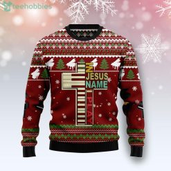 Piano I Play In Jesus Name Ugly Christmas Sweater Product Photo 1