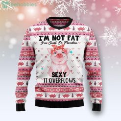 Pig Overflows I'm Not Fat Ugly Christmas Sweater Product Photo 1