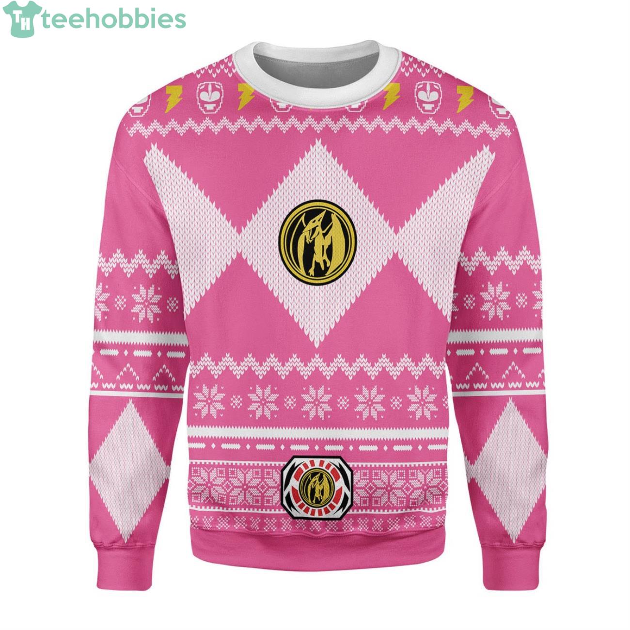 Pink Power Ranger Ugly Christmas Sweater