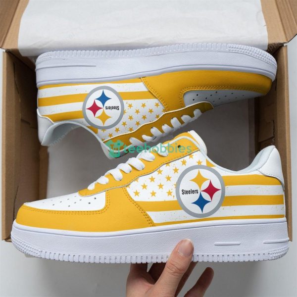 Pittsburgh Steelers Lover Striped Style Best Gift Air Force Shoes For Fans Product Photo 1