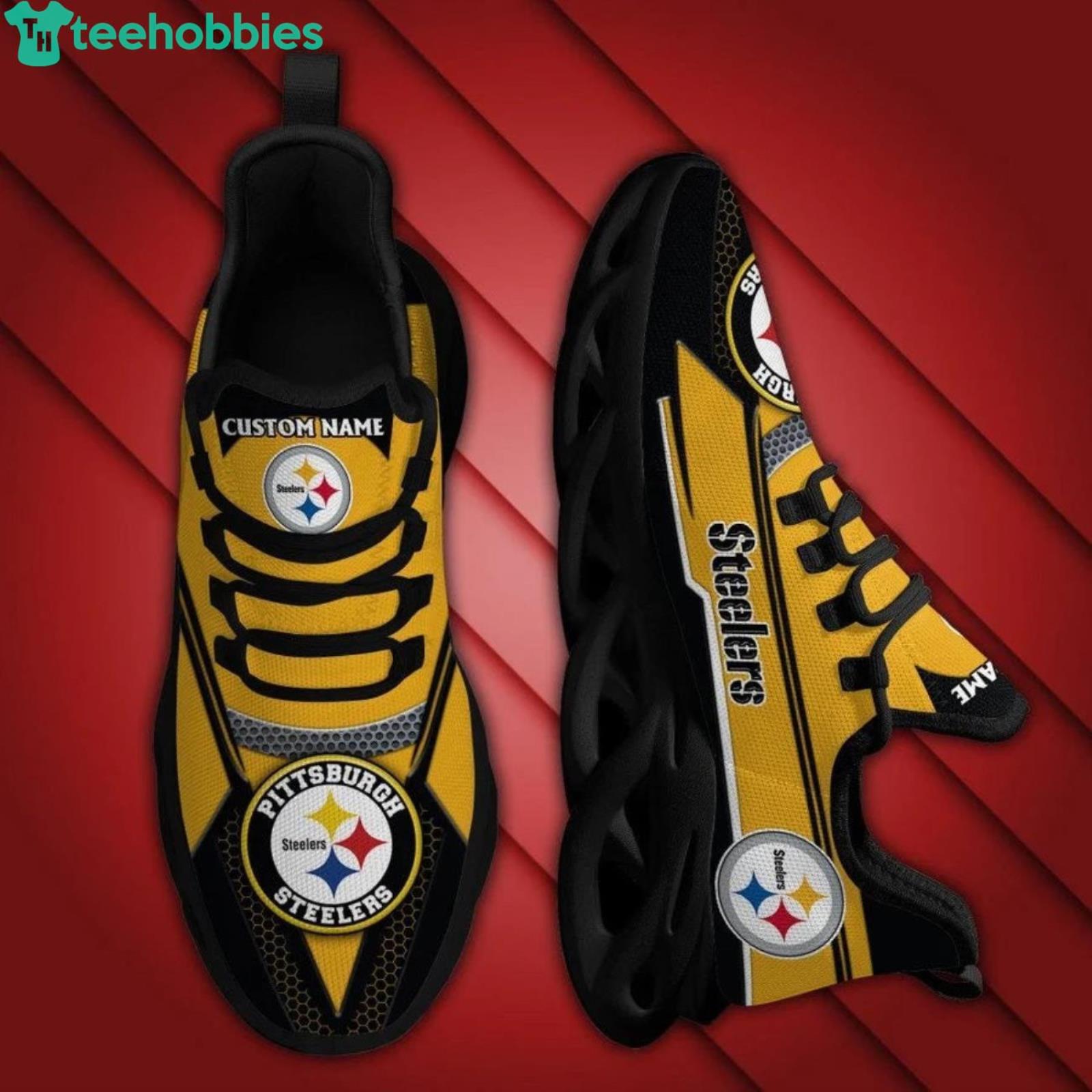 Pittsburgh Steelers Drip Logo NFL Max Soul Shoes Custom Name For Men And  Women Running Sneakers - Banantees