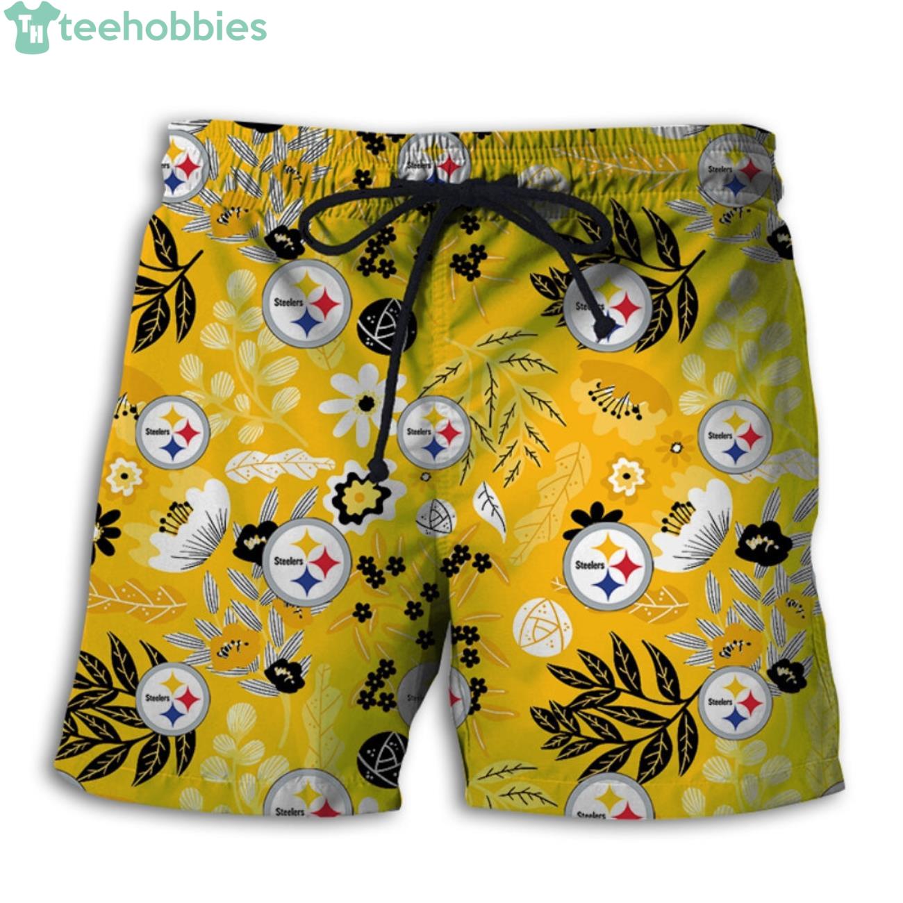 Pittsburgh Steelers Summer Beach Hawaiian Shorts Product Photo 1