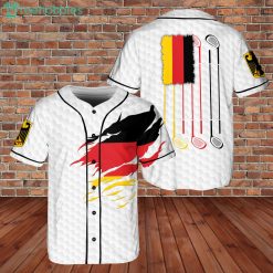Playing Golf Germany Flag And Logo Custom Name Jersey Baseball Shirt Product Photo 1