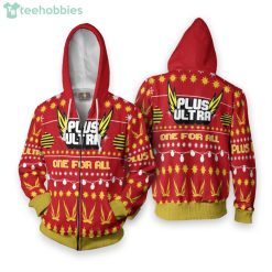 Plus Ultra Custom My Hero Academia Anime Fans Ugly Christmas Sweater Hoodie Product Photo 2
